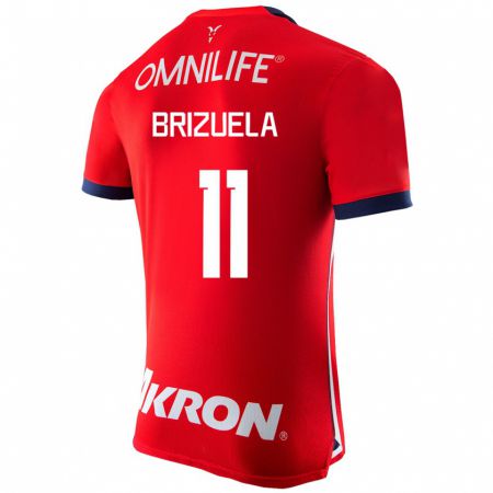Kandiny Homme Maillot Isaác Brizuela #11 Rouge Tenues Domicile 2023/24 T-Shirt