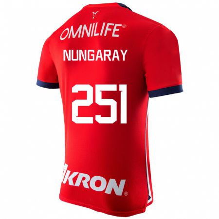 Kandiny Homme Maillot David Nungaray #251 Rouge Tenues Domicile 2023/24 T-Shirt
