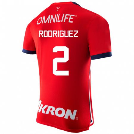 Kandiny Homme Maillot Jaqueline Rodríguez #2 Rouge Tenues Domicile 2023/24 T-Shirt