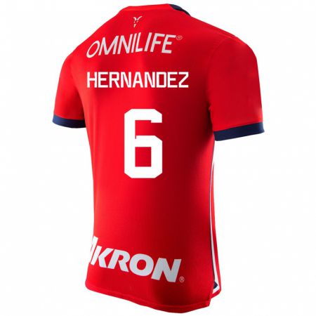 Kandiny Homme Maillot Ana Camila Hernández #6 Rouge Tenues Domicile 2023/24 T-Shirt