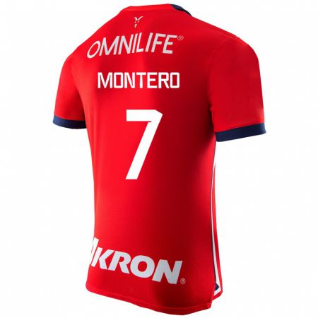 Kandiny Homme Maillot Casandra Montero #7 Rouge Tenues Domicile 2023/24 T-Shirt