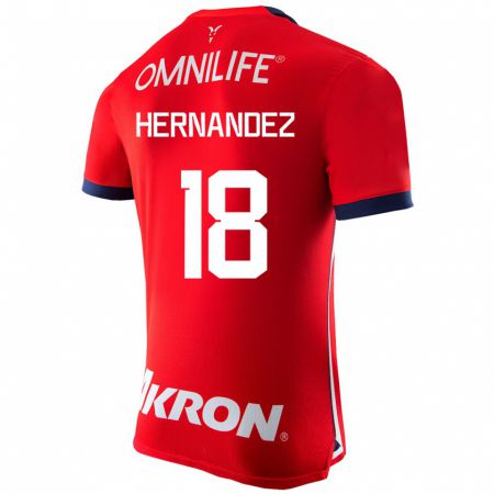 Kandiny Homme Maillot Montserrat Hernández #18 Rouge Tenues Domicile 2023/24 T-Shirt
