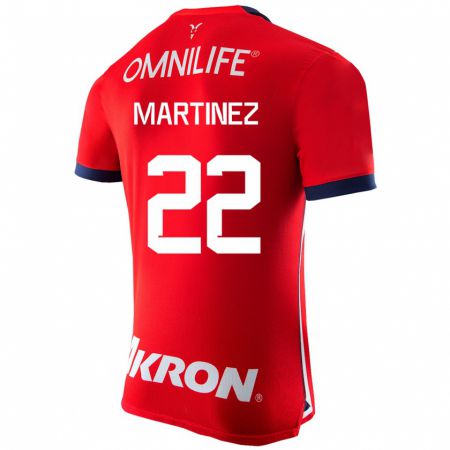 Kandiny Homme Maillot Karla Martínez #22 Rouge Tenues Domicile 2023/24 T-Shirt