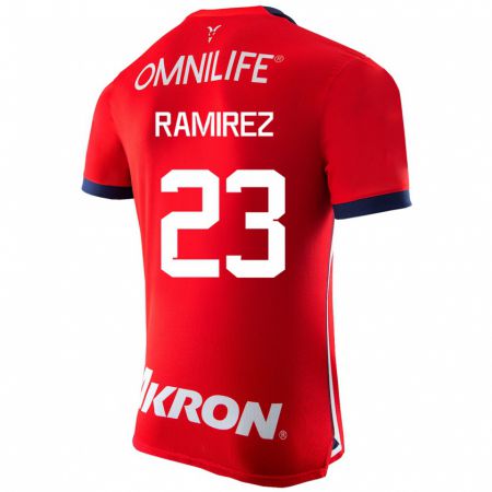 Kandiny Homme Maillot Alessandra Ramírez #23 Rouge Tenues Domicile 2023/24 T-Shirt