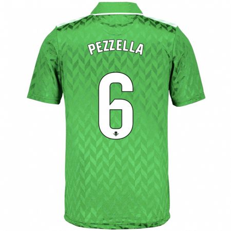 Kandiny Homme Maillot Germán Pezzella #6 Vert Tenues Extérieur 2023/24 T-Shirt