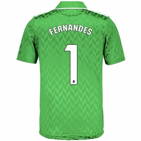 Kandiny Homme Maillot Guilherme Fernandes #1 Vert Tenues Extérieur 2023/24 T-Shirt