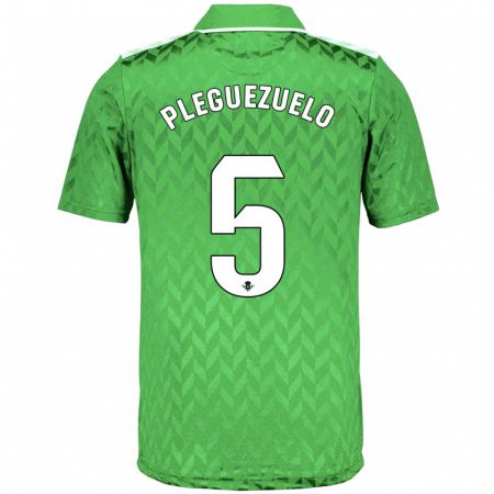 Kandiny Homme Maillot Xavi Pleguezuelo #5 Vert Tenues Extérieur 2023/24 T-Shirt