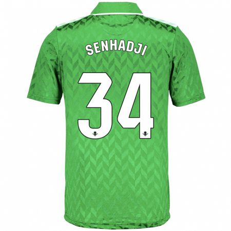 Kandiny Homme Maillot Yanis Senhadji #34 Vert Tenues Extérieur 2023/24 T-Shirt