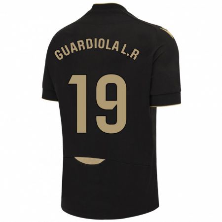 Kandiny Homme Maillot Sergi Guardiola #19 Noir Tenues Extérieur 2023/24 T-Shirt