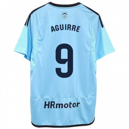 Kandiny Homme Maillot Jorge Aguirre #9 Bleu Tenues Extérieur 2023/24 T-Shirt