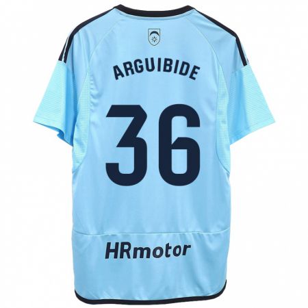 Kandiny Homme Maillot Iñigo Arguibide #36 Bleu Tenues Extérieur 2023/24 T-Shirt
