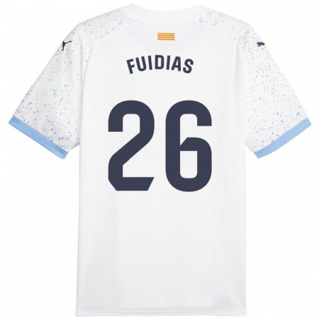 Kandiny Homme Maillot Toni Fuidias #26 Blanc Tenues Extérieur 2023/24 T-Shirt