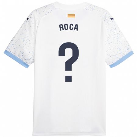 Kandiny Homme Maillot Joel Roca #0 Blanc Tenues Extérieur 2023/24 T-Shirt