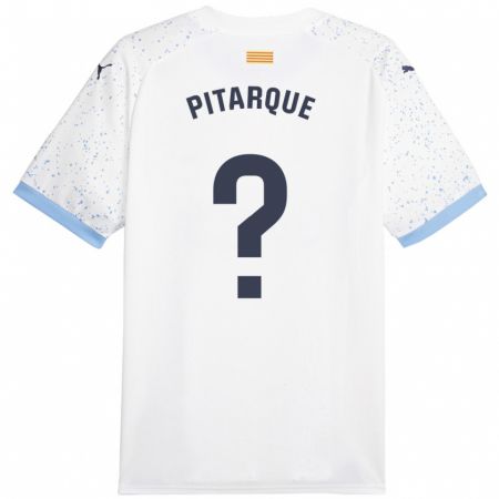 Kandiny Homme Maillot Víctor Pitarque #0 Blanc Tenues Extérieur 2023/24 T-Shirt