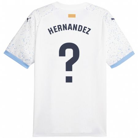 Kandiny Homme Maillot Guillem Hernández #0 Blanc Tenues Extérieur 2023/24 T-Shirt