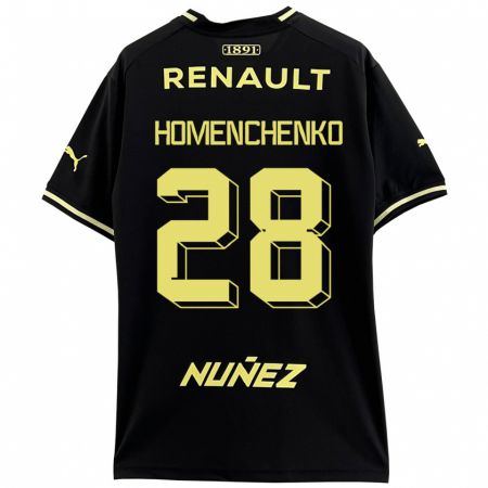 Kandiny Homme Maillot Santiago Homenchenko #28 Noir Tenues Extérieur 2023/24 T-Shirt