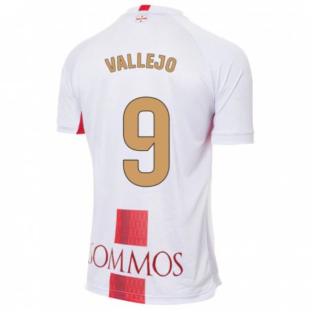 Kandiny Homme Maillot Hugo Vallejo #9 Blanc Tenues Extérieur 2023/24 T-Shirt