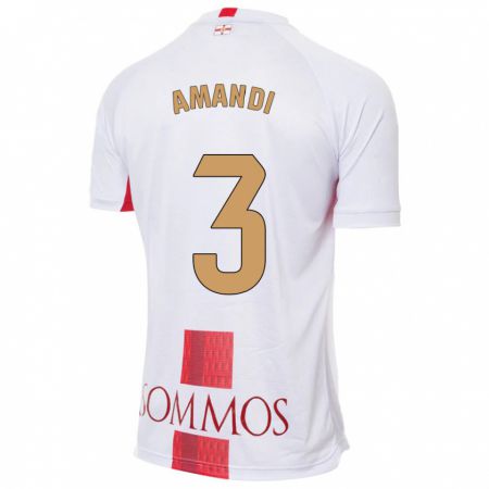 Kandiny Homme Maillot Iván Amandi #3 Blanc Tenues Extérieur 2023/24 T-Shirt