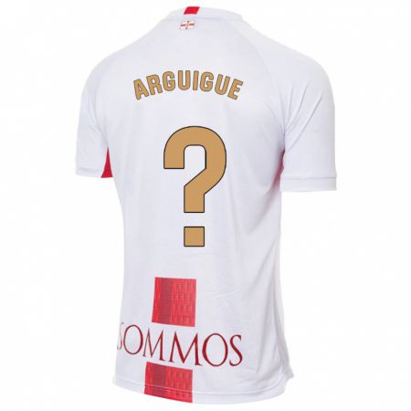 Kandiny Homme Maillot Ayman Arguigue #0 Blanc Tenues Extérieur 2023/24 T-Shirt