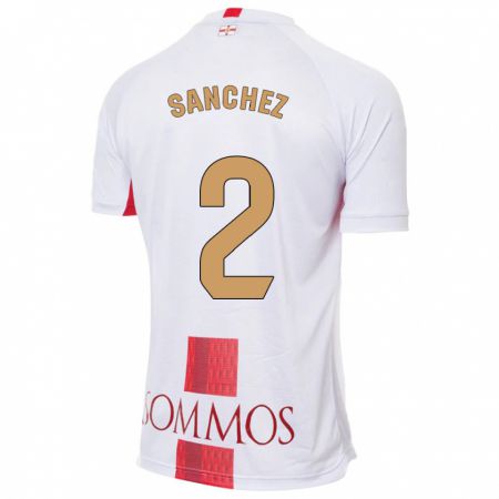 Kandiny Homme Maillot Paz Sánchez #2 Blanc Tenues Extérieur 2023/24 T-Shirt