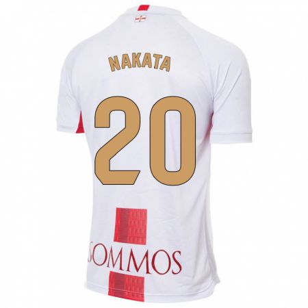 Kandiny Homme Maillot Yuki Nakata #20 Blanc Tenues Extérieur 2023/24 T-Shirt