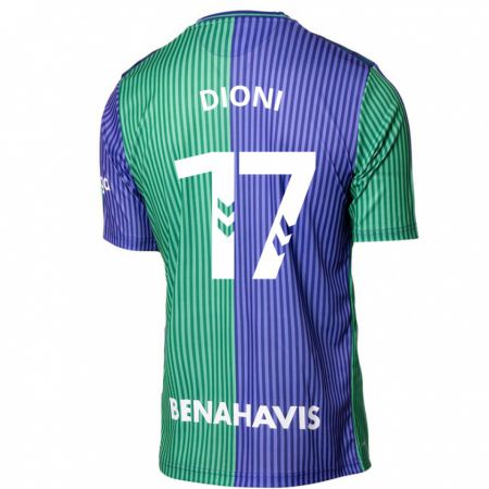 Kandiny Homme Maillot Dioni #17 Vert Bleu Tenues Extérieur 2023/24 T-Shirt