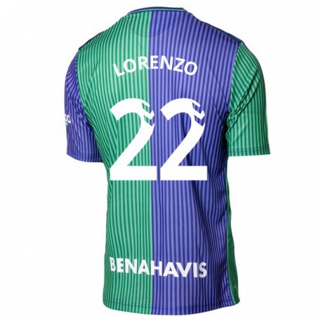 Kandiny Homme Maillot Dani Lorenzo #22 Vert Bleu Tenues Extérieur 2023/24 T-Shirt