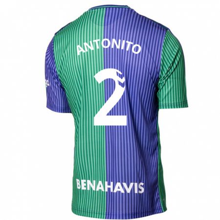 Kandiny Homme Maillot Antoñito #2 Vert Bleu Tenues Extérieur 2023/24 T-Shirt