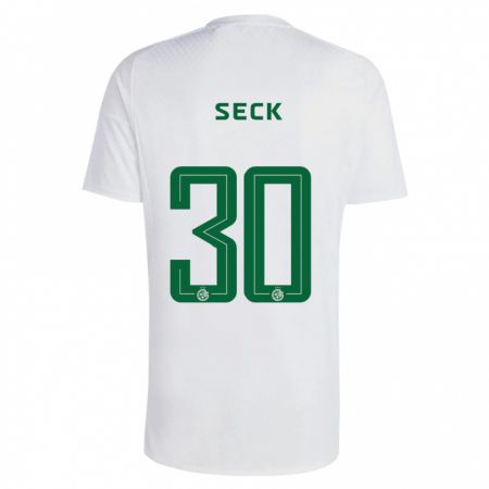 Kandiny Homme Maillot Abdoulaye Seck #30 Vert Bleu Tenues Extérieur 2023/24 T-Shirt