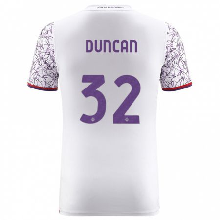 Kandiny Homme Maillot Alfred Duncan #32 Blanc Tenues Extérieur 2023/24 T-Shirt