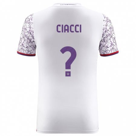 Kandiny Homme Maillot Niccolò Ciacci #0 Blanc Tenues Extérieur 2023/24 T-Shirt