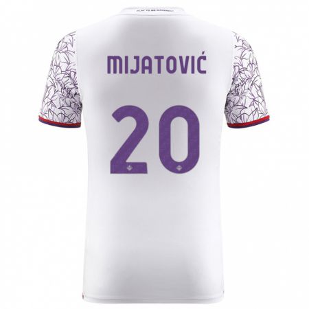 Kandiny Homme Maillot Milica Mijatović #20 Blanc Tenues Extérieur 2023/24 T-Shirt