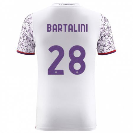 Kandiny Homme Maillot Viola Bartalini #28 Blanc Tenues Extérieur 2023/24 T-Shirt