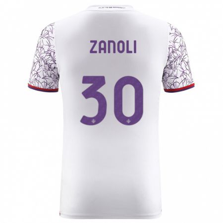 Kandiny Homme Maillot Martina Zanoli #30 Blanc Tenues Extérieur 2023/24 T-Shirt