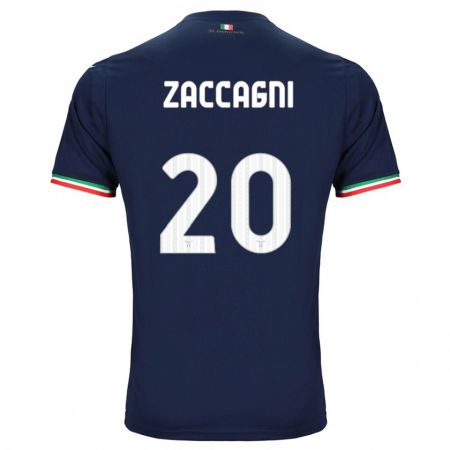 Kandiny Homme Maillot Mattia Zaccagni #20 Marin Tenues Extérieur 2023/24 T-Shirt