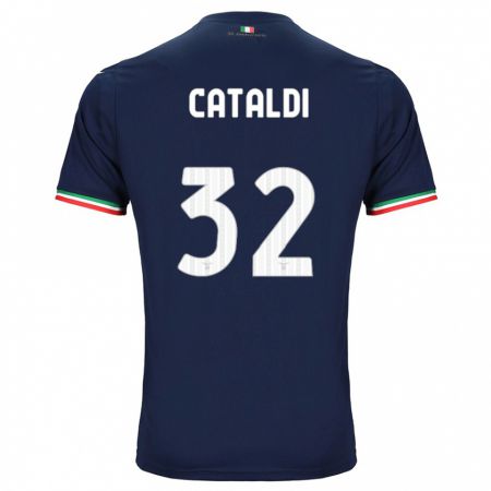 Kandiny Homme Maillot Danilo Cataldi #32 Marin Tenues Extérieur 2023/24 T-Shirt