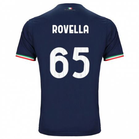 Kandiny Homme Maillot Nicolò Rovella #65 Marin Tenues Extérieur 2023/24 T-Shirt