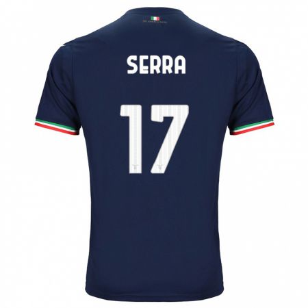 Kandiny Homme Maillot Federico Serra #17 Marin Tenues Extérieur 2023/24 T-Shirt