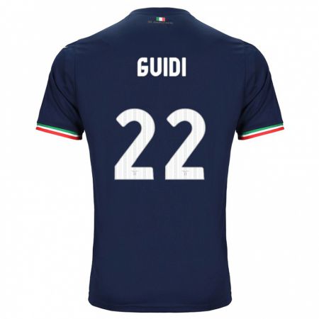 Kandiny Homme Maillot Emma Guidi #22 Marin Tenues Extérieur 2023/24 T-Shirt