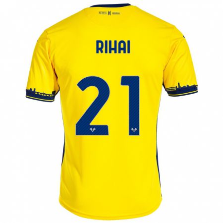 Kandiny Homme Maillot Aiman Rihai #21 Jaune Tenues Extérieur 2023/24 T-Shirt