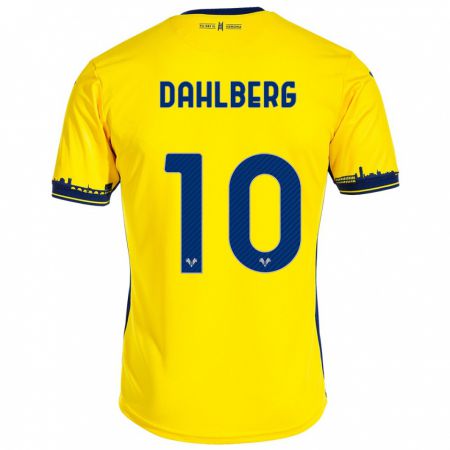 Kandiny Homme Maillot Jonna Dahlberg #10 Jaune Tenues Extérieur 2023/24 T-Shirt