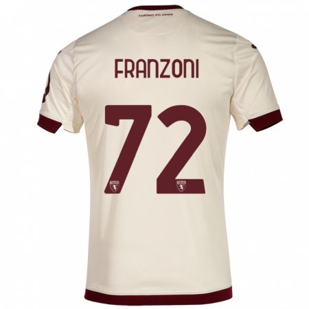 Kandiny Homme Maillot Nicolò Franzoni #72 Champenois Tenues Extérieur 2023/24 T-Shirt