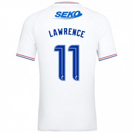 Kandiny Homme Maillot Tom Lawrence #11 Blanc Tenues Extérieur 2023/24 T-Shirt