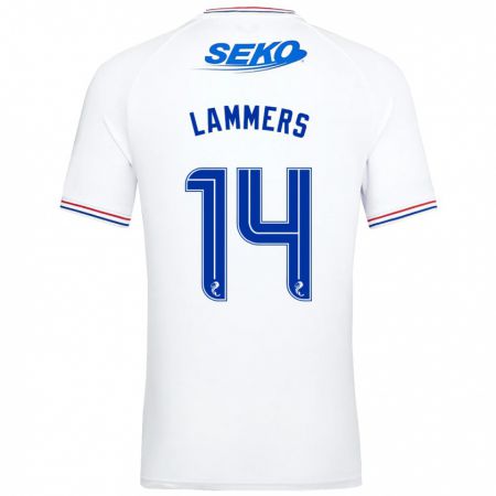 Kandiny Homme Maillot Sam Lammers #14 Blanc Tenues Extérieur 2023/24 T-Shirt