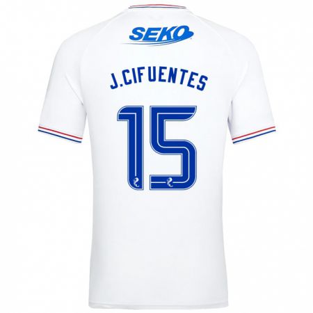 Kandiny Homme Maillot José Cifuentes #15 Blanc Tenues Extérieur 2023/24 T-Shirt