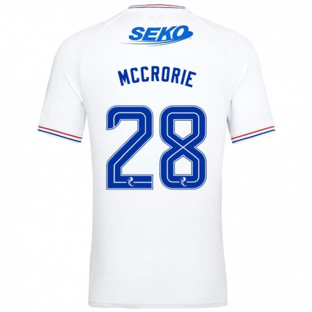 Kandiny Homme Maillot Robby Mccrorie #28 Blanc Tenues Extérieur 2023/24 T-Shirt