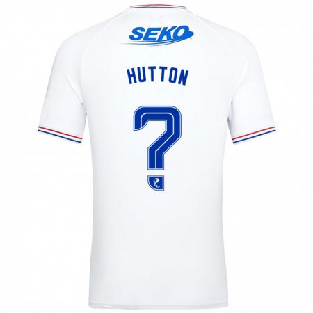 Kandiny Homme Maillot Zander Hutton #0 Blanc Tenues Extérieur 2023/24 T-Shirt