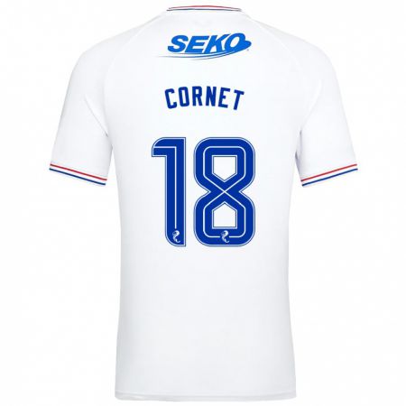 Kandiny Homme Maillot Chelsea Cornet #18 Blanc Tenues Extérieur 2023/24 T-Shirt