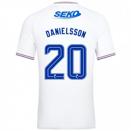 Kandiny Homme Maillot Jenny Julia Danielsson #20 Blanc Tenues Extérieur 2023/24 T-Shirt