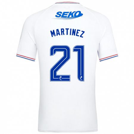 Kandiny Homme Maillot Lisa Martinez #21 Blanc Tenues Extérieur 2023/24 T-Shirt